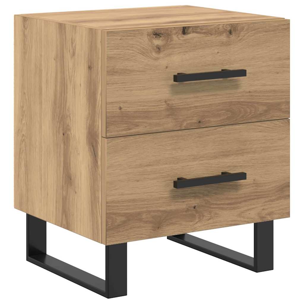Cabinet de chevet avec tiroir Chêne artisanal 40 x 35 x 47,5 cm - XIOS