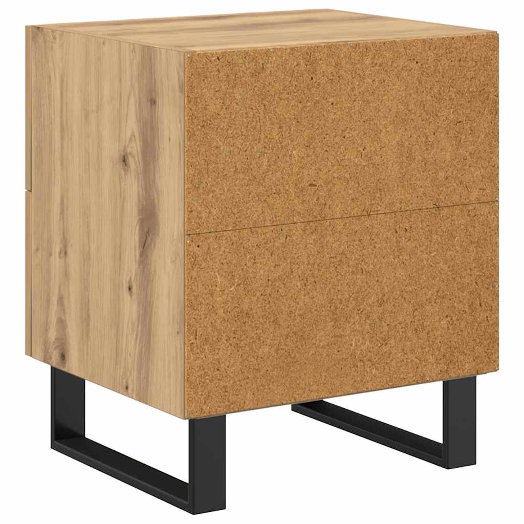 Cabinet de chevet avec tiroir Chêne artisanal 40 x 35 x 47,5 cm - XIOS