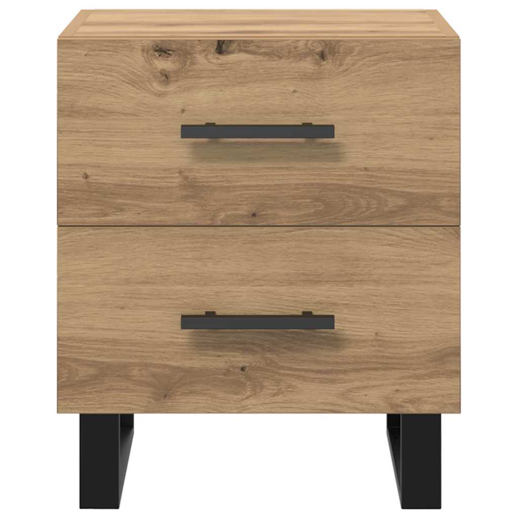 Cabinet de chevet avec tiroir Chêne artisanal 40 x 35 x 47,5 cm - XIOS