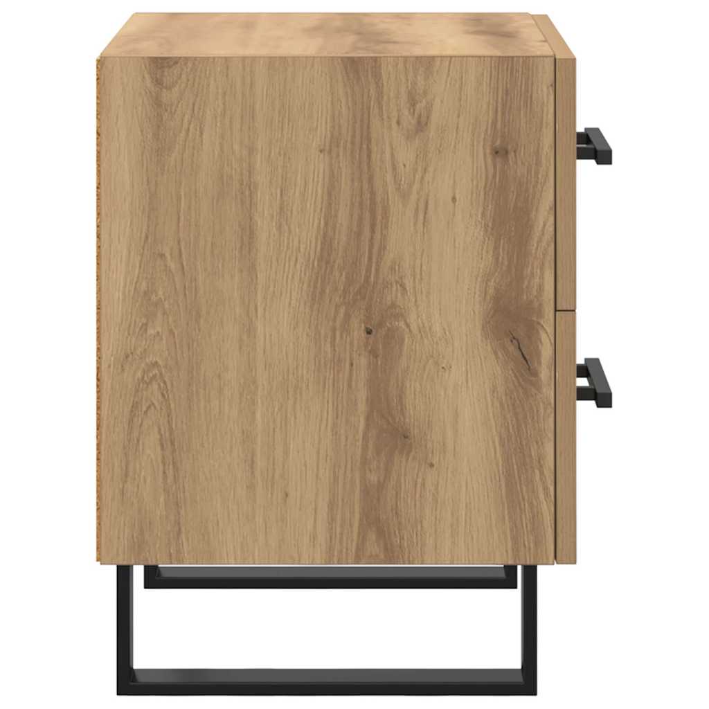 Cabinet de chevet avec tiroir Chêne artisanal 40 x 35 x 47,5 cm - XIOS