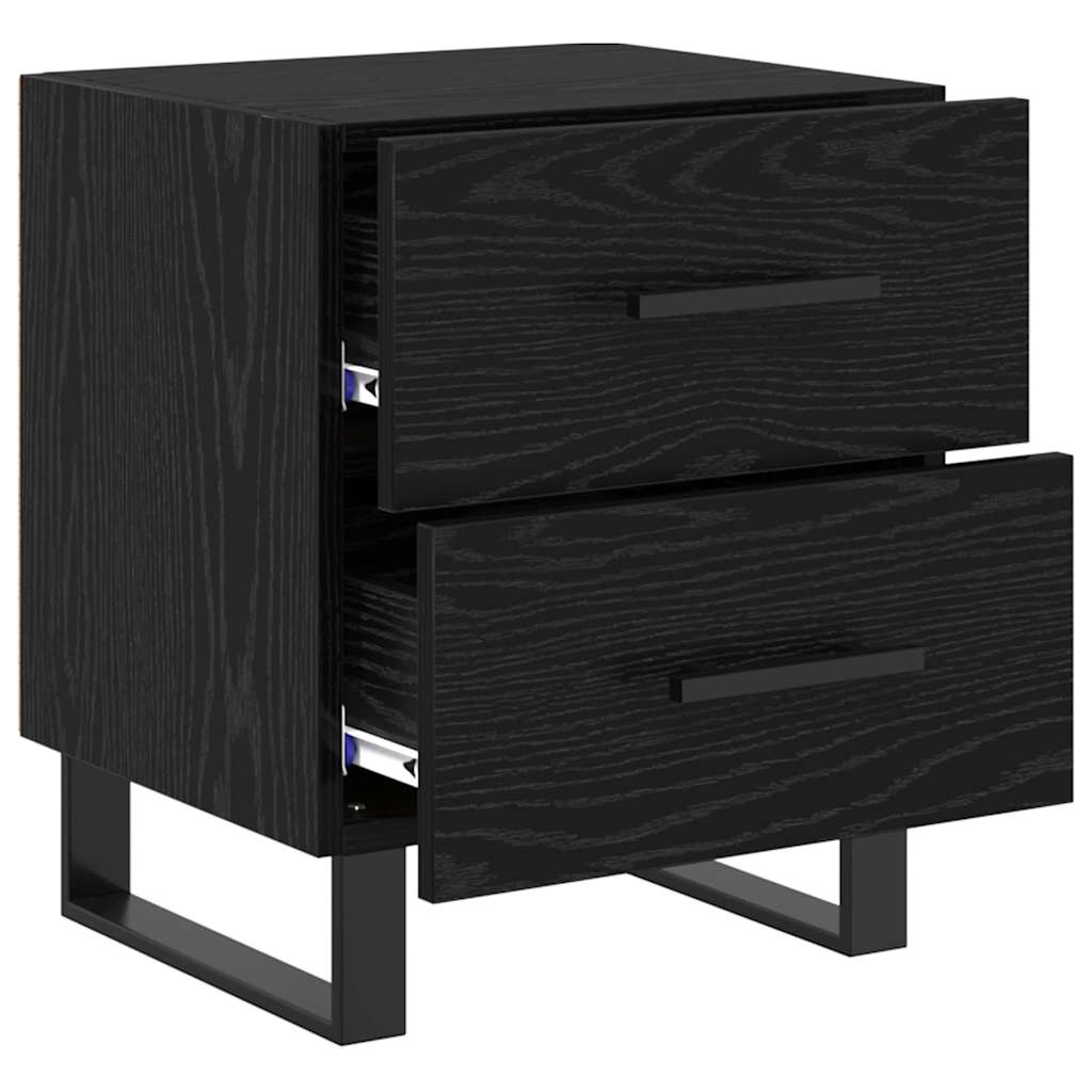 Cabinet de chevet avec tiroir Chêne noir 40 x 35 x 47.5 cm