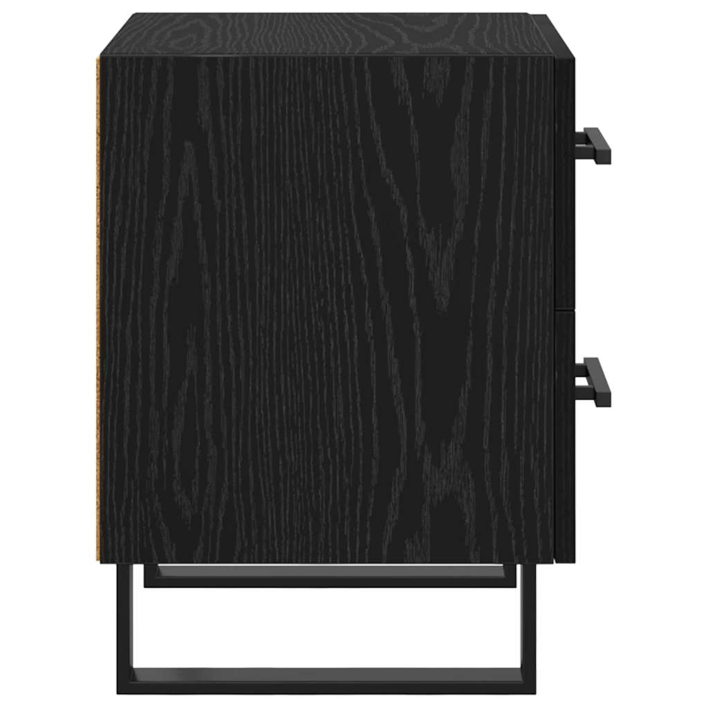 Cabinet de chevet avec tiroir Chêne noir 40 x 35 x 47.5 cm