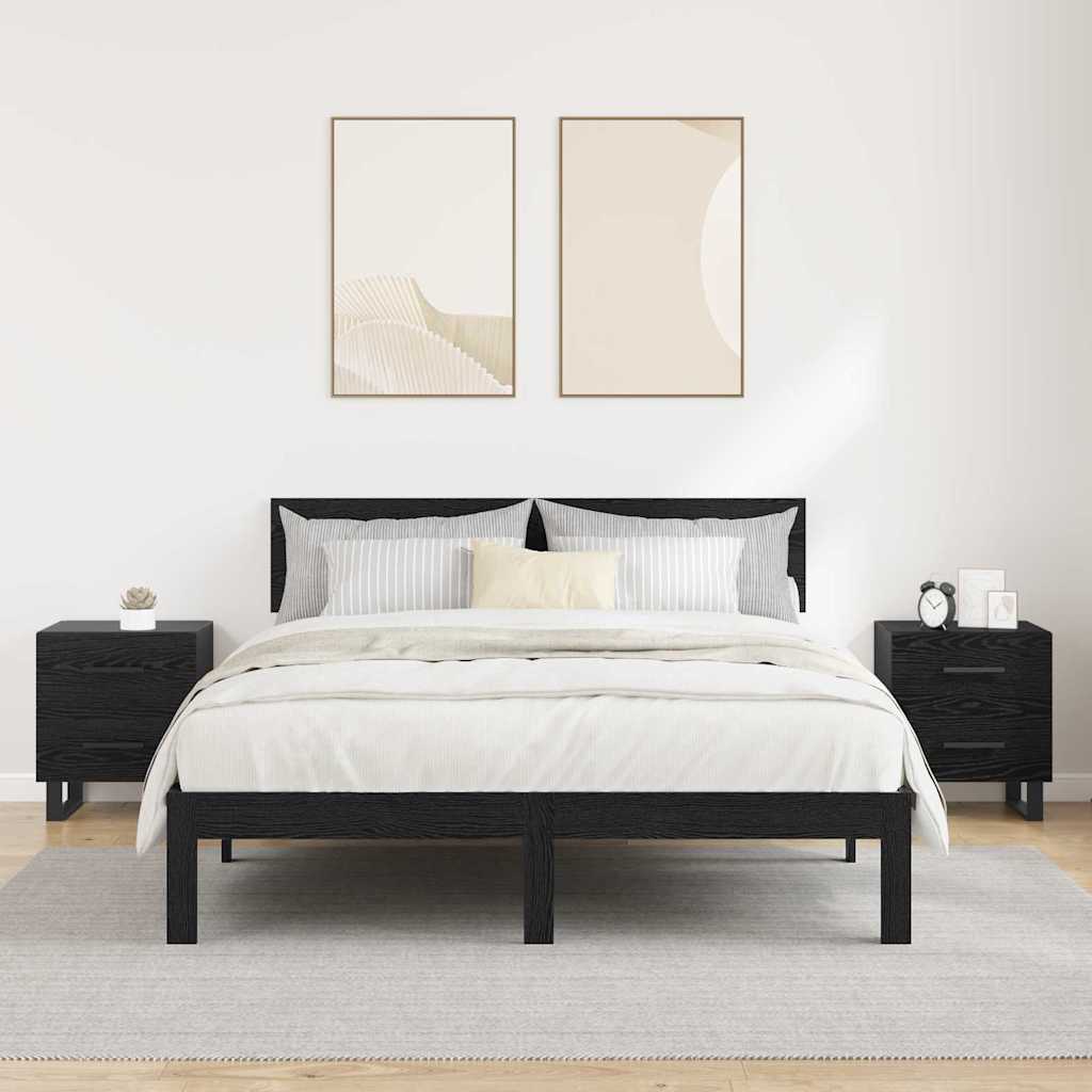Cabinet de chevet 2 pcs Chêne noir 40 x 35 x 47,5 cm - XIOS