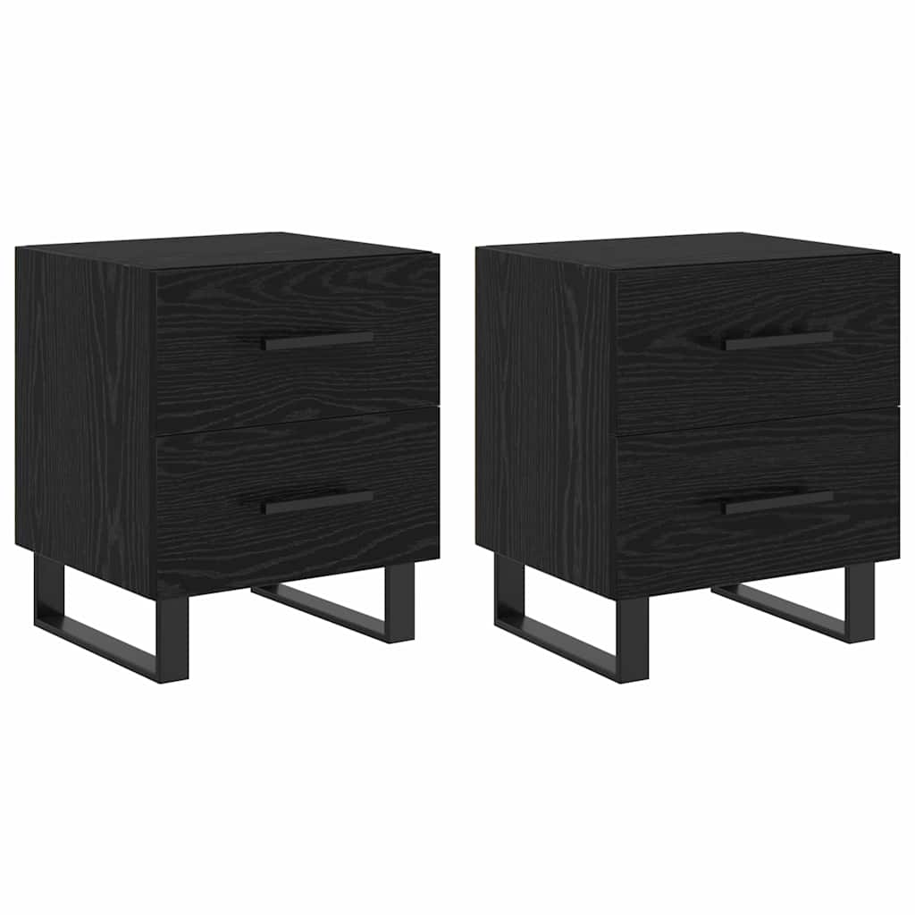 Cabinet de chevet 2 pcs Chêne noir 40 x 35 x 47,5 cm - XIOS