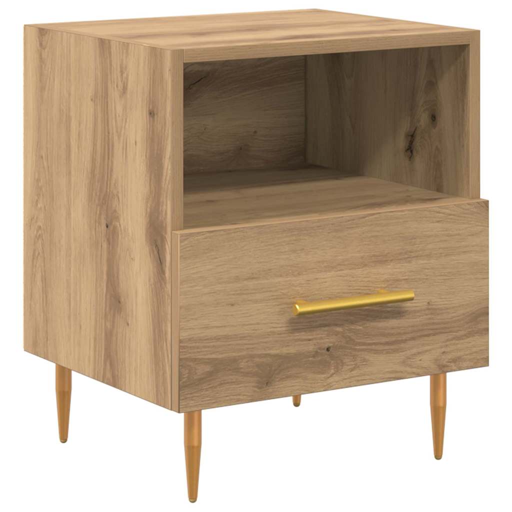 Table de chevet avec tiroir 2 pcs Marron 40 x 35 x 47,5 cm - XIOS