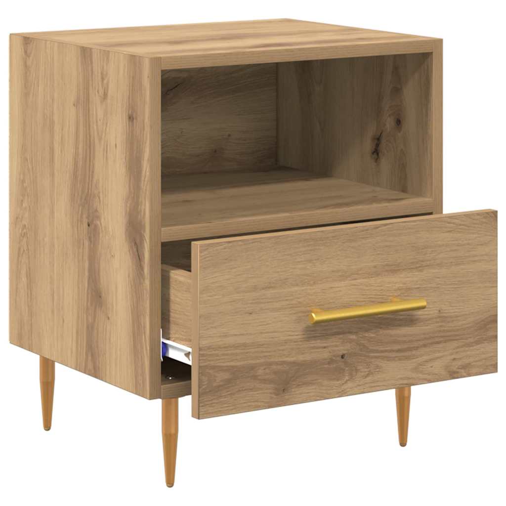 Table de chevet avec tiroir 2 pcs Marron 40 x 35 x 47,5 cm - XIOS