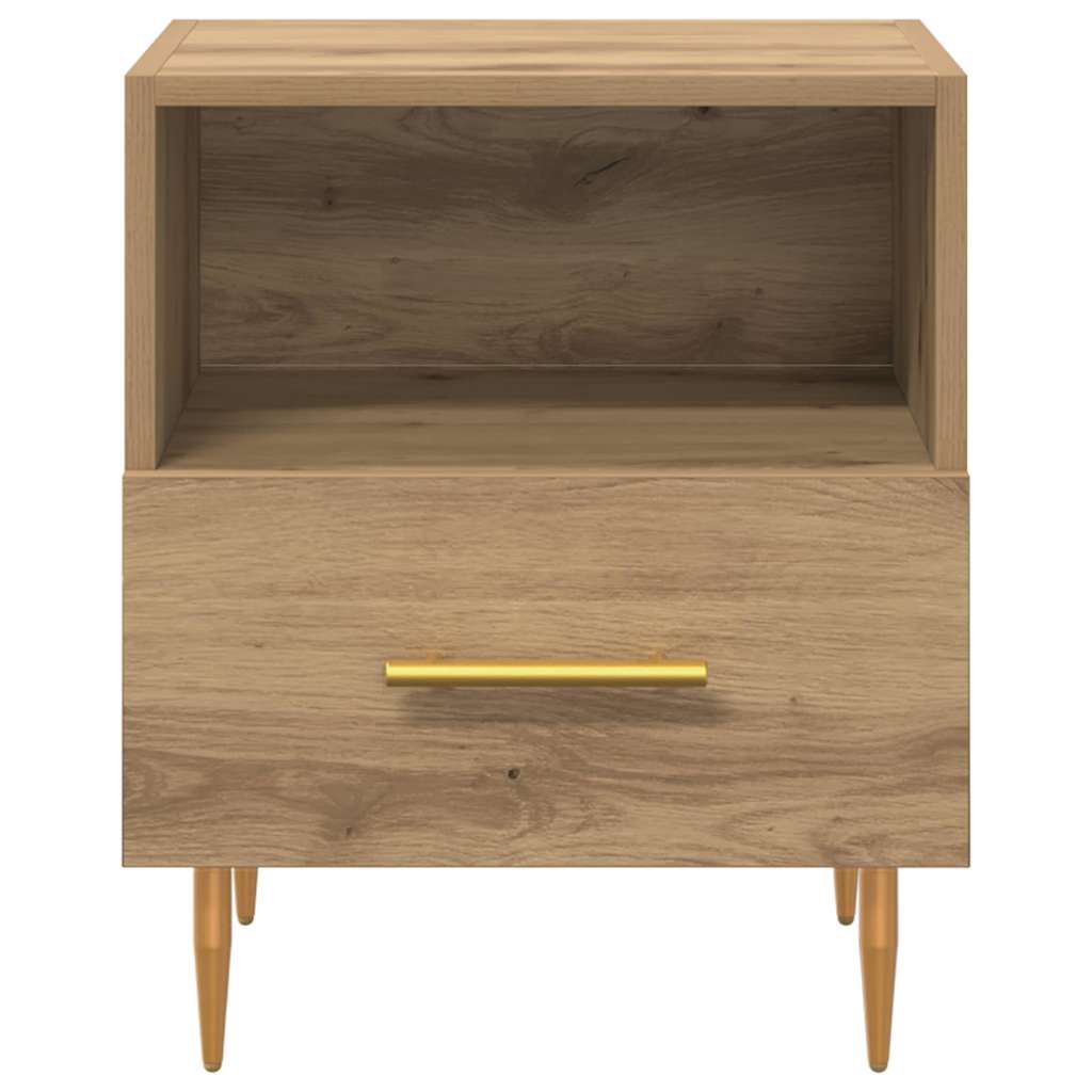 Table de chevet avec tiroir 2 pcs Marron 40 x 35 x 47,5 cm - XIOS
