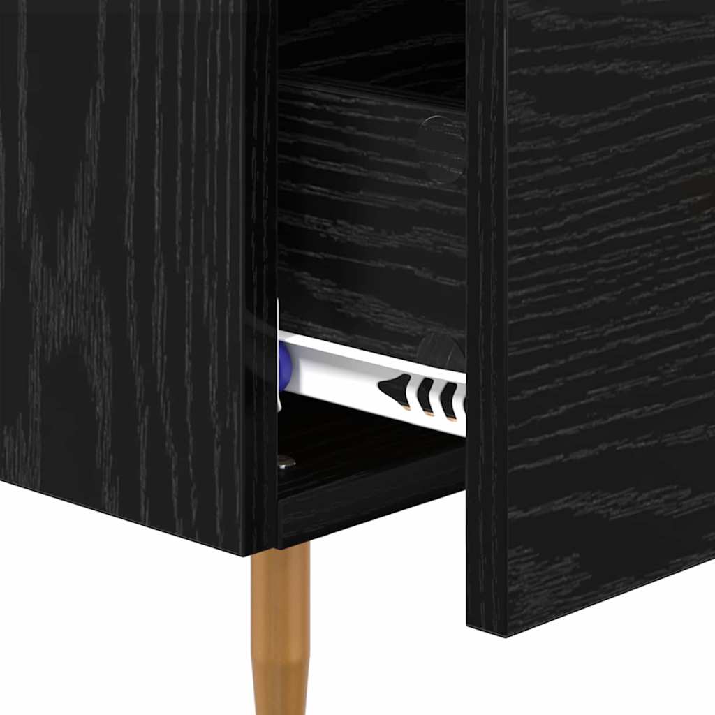 Table de chevet 2 pcs Noir 40 x 35 x 47,5 cm Bois d'ingénierie - XIOS