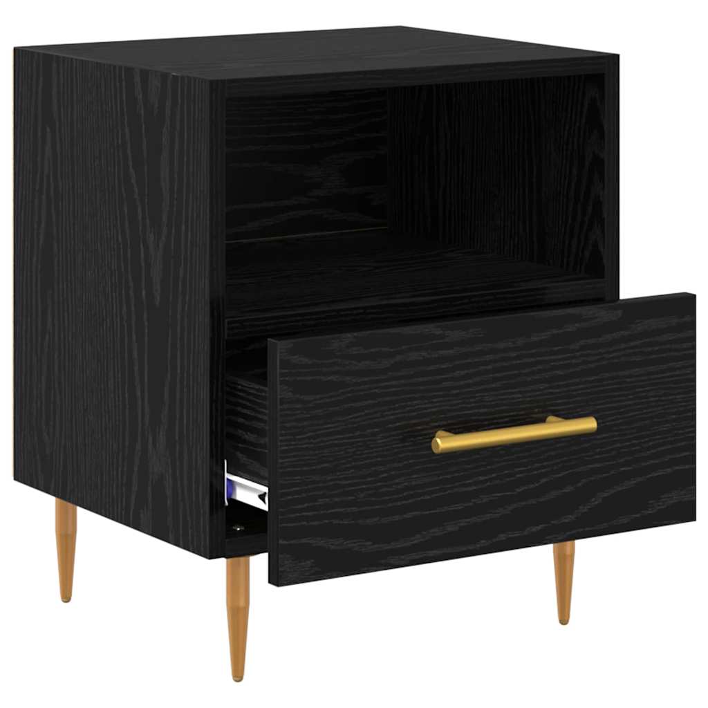 Table de chevet 2 pcs Noir 40 x 35 x 47,5 cm Bois d'ingénierie - XIOS