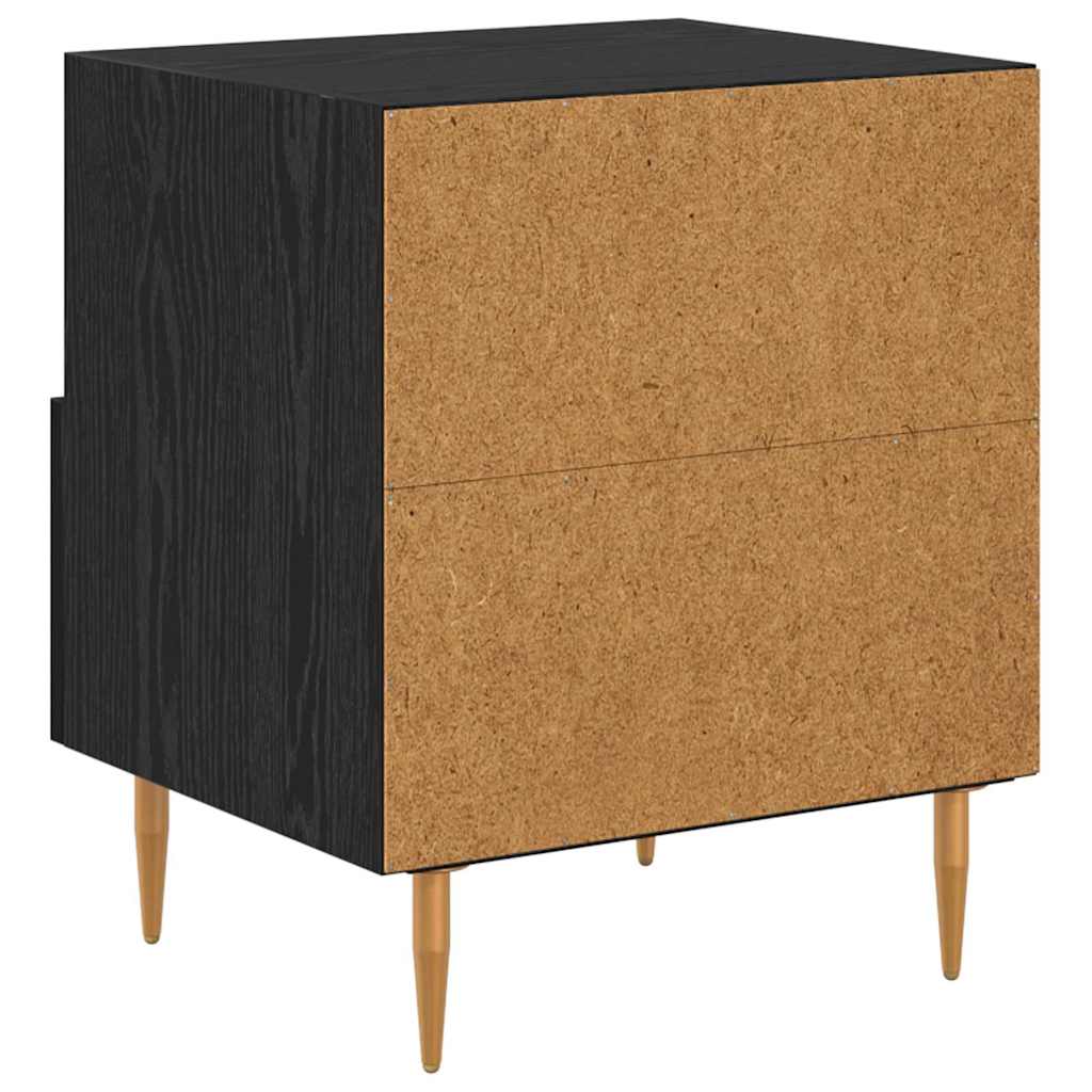 Table de chevet 2 pcs Noir 40 x 35 x 47,5 cm Bois d'ingénierie - XIOS