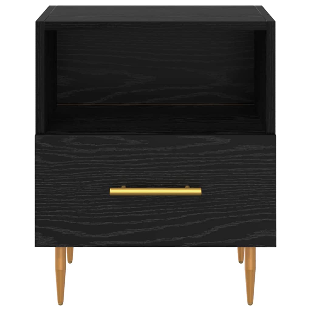 Table de chevet 2 pcs Noir 40 x 35 x 47,5 cm Bois d'ingénierie - XIOS