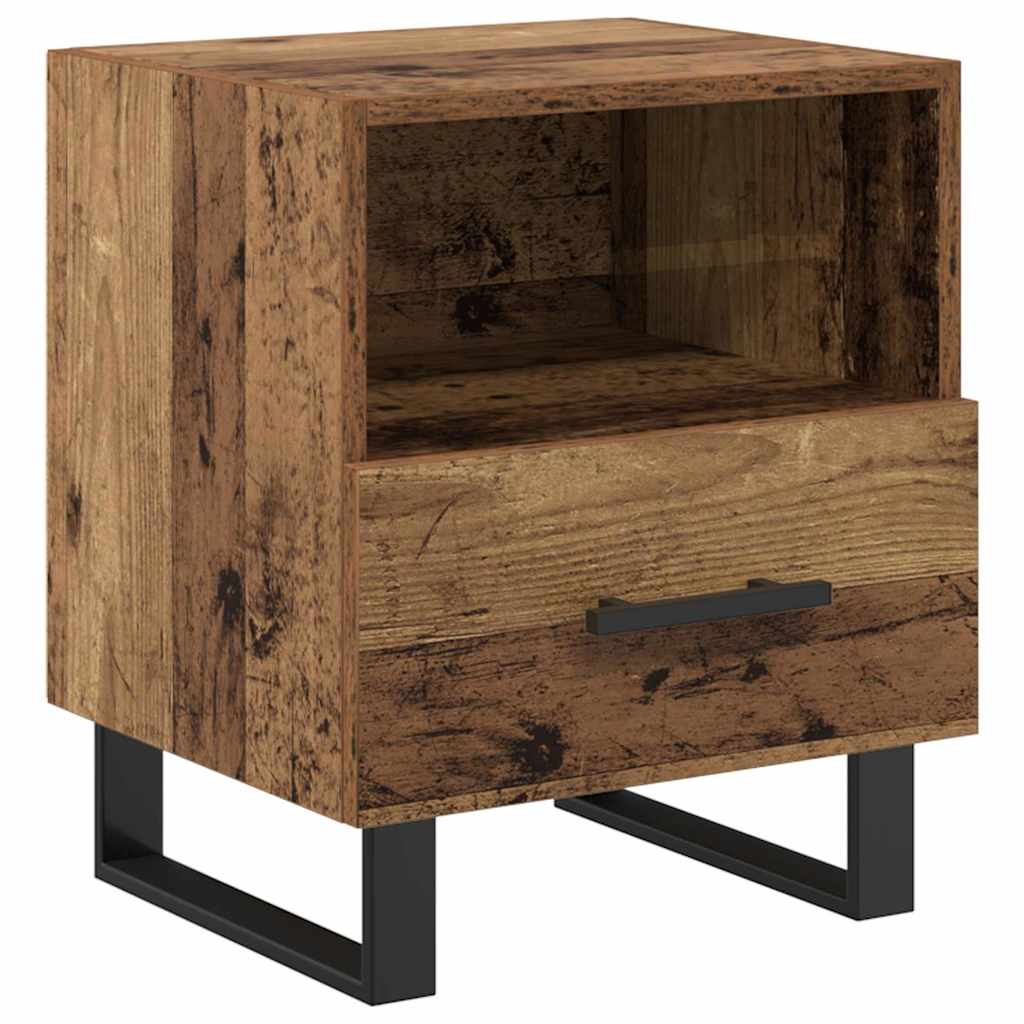 Cabinet de chevet avec tiroir Bois ancien 40 x 35 x 47.5 cm - XIOS