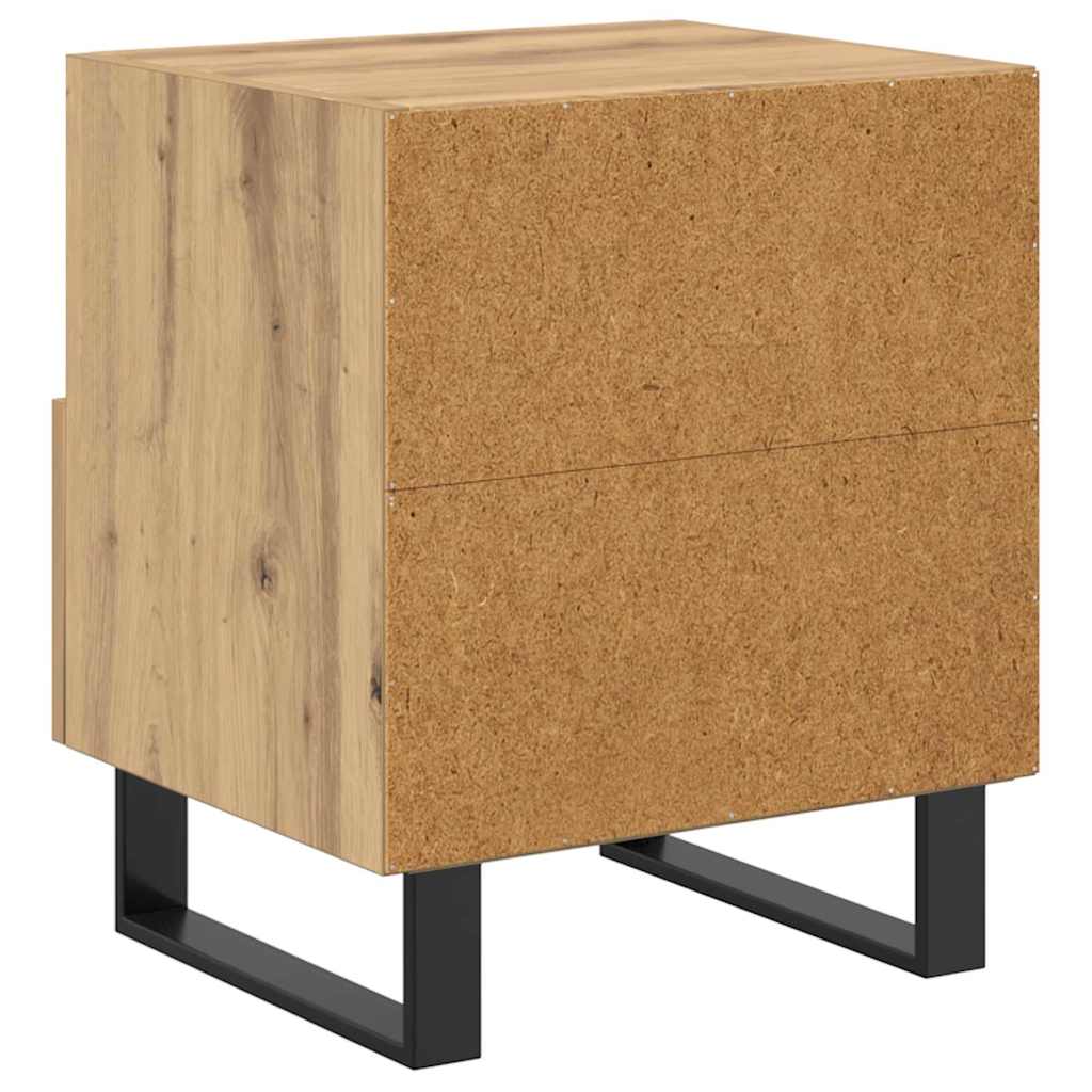 Cabinet de chevet avec tiroir Chêne artisanal 40 x 35 x 47,5 cm - XIOS