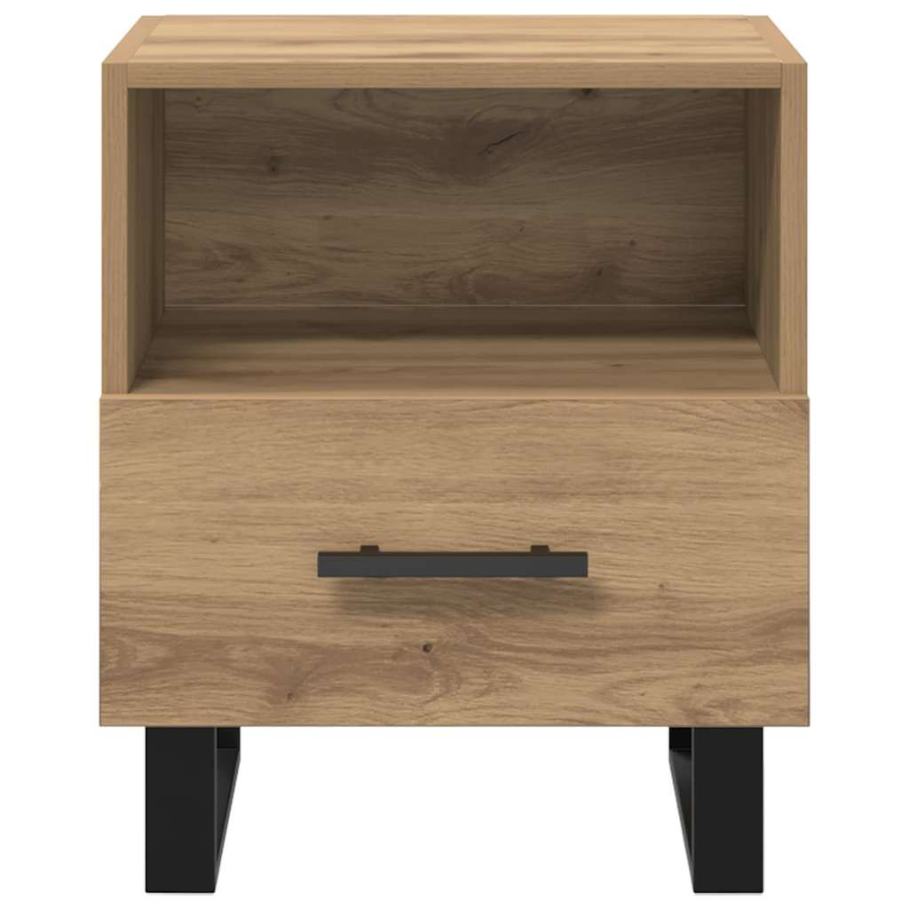 Cabinet de chevet avec tiroir Chêne artisanal 40 x 35 x 47,5 cm - XIOS