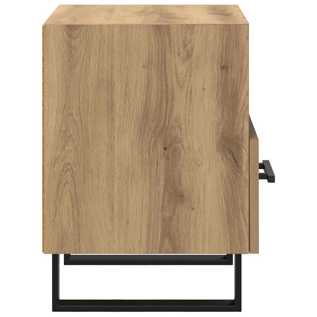 Cabinet de chevet avec tiroir Chêne artisanal 40 x 35 x 47,5 cm - XIOS