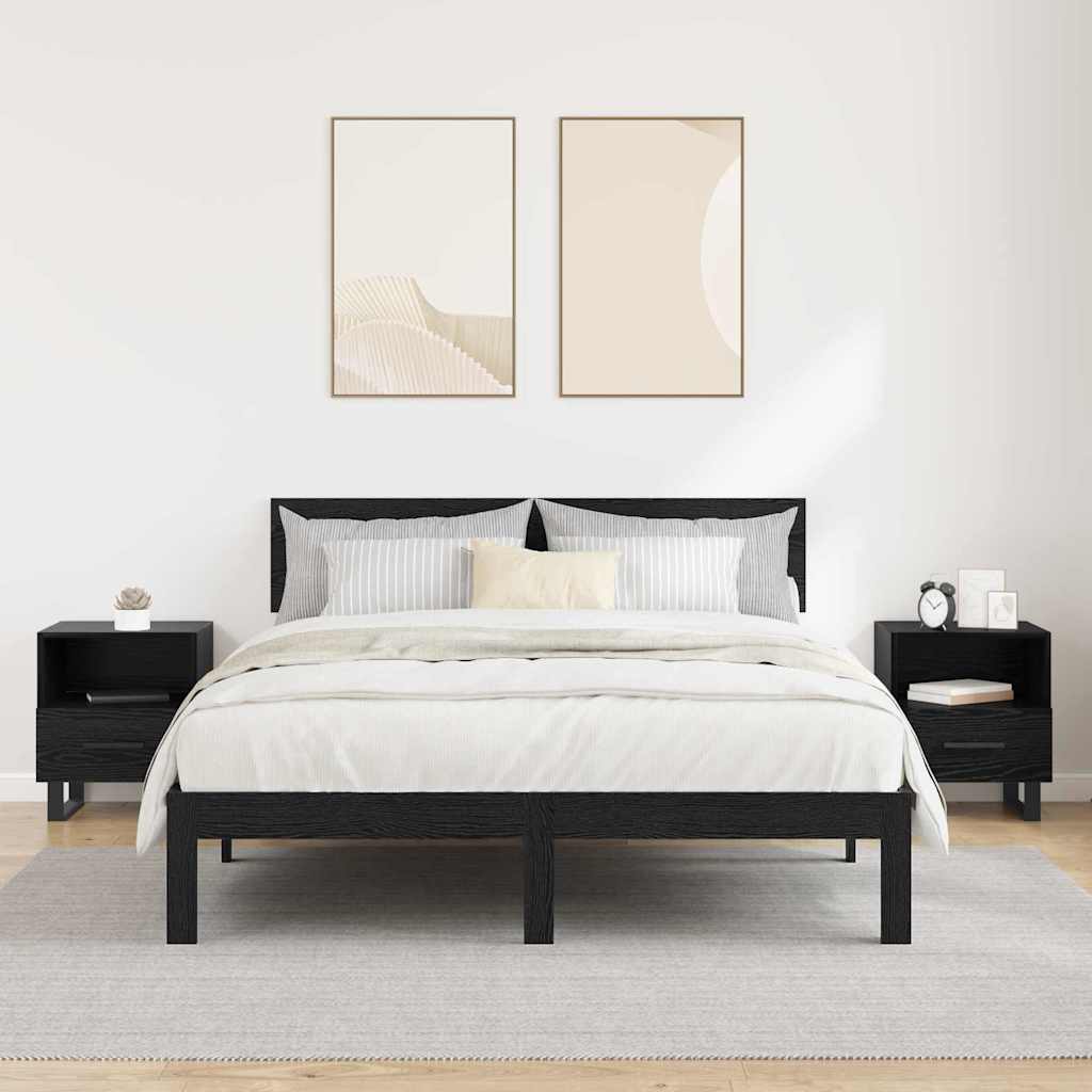 Cabinet de chevet 2 pcs Chêne noir 40 x 35 x 47,5 cm - XIOS