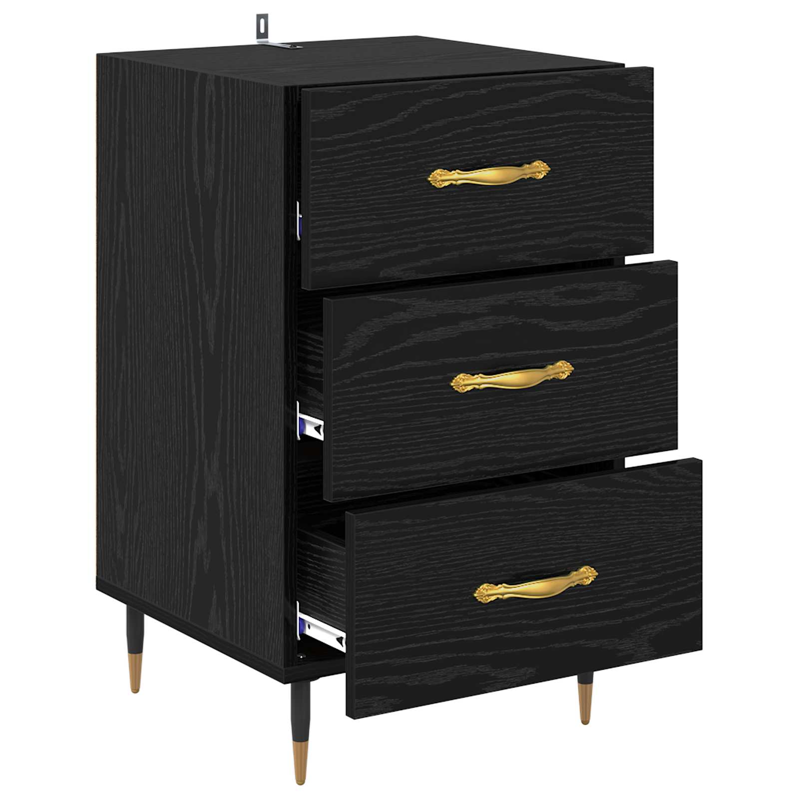 Cabinet de chevet Chêne noir 40 x 40 x 66 cm Bois d'ingénierie - XIOS