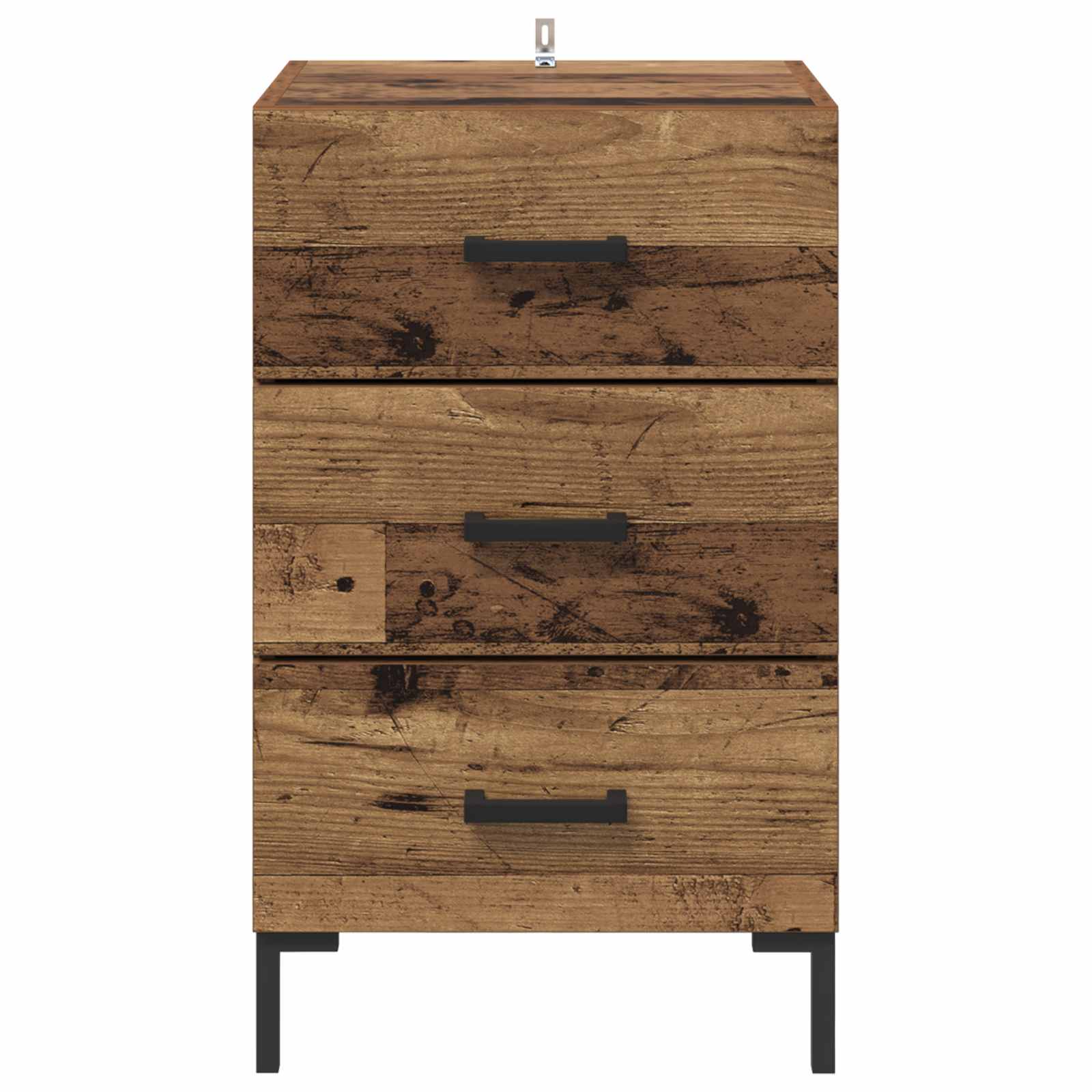 Cabinet de chevet Bois ancien 40 x 40 x 66 cm Bois d'ingénierie - XIOS
