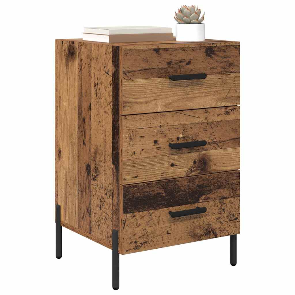 Cabinet de chevet Bois ancien 40 x 40 x 66 cm Bois d'ingénierie - XIOS