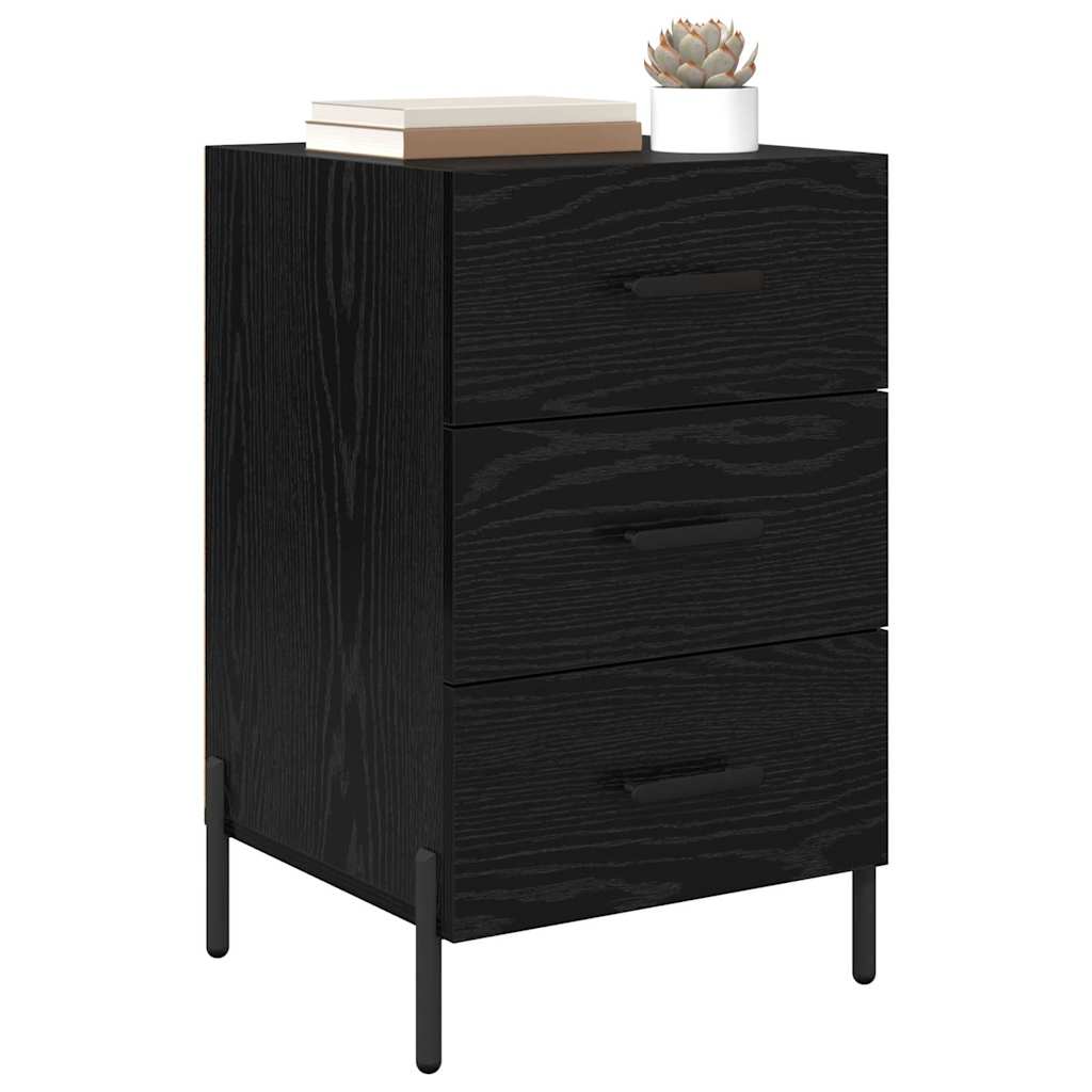 Cabinet de chevet Chêne noir 40 x 40 x 66 cm Bois d'ingénierie - XIOS