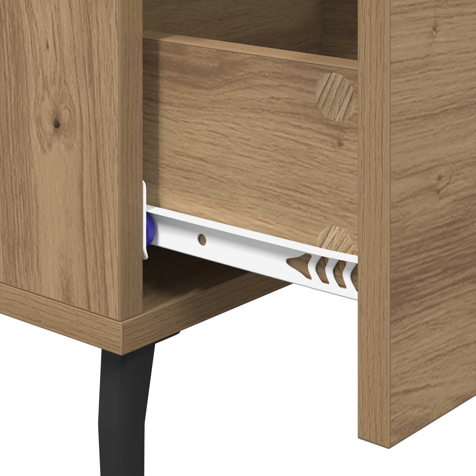 Cabinet de chevet Chêne artisanal 40 x 40 x 66 cm - XIOS