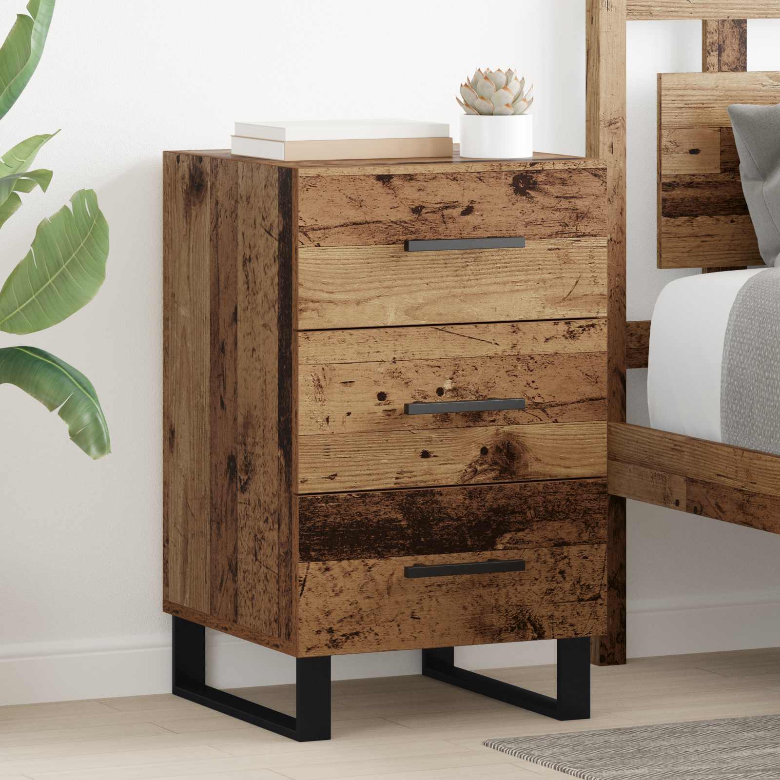 Cabinet de chevet Bois Ancien 40 x 40 x 66 cm Bois d'ingénierie - XIOS