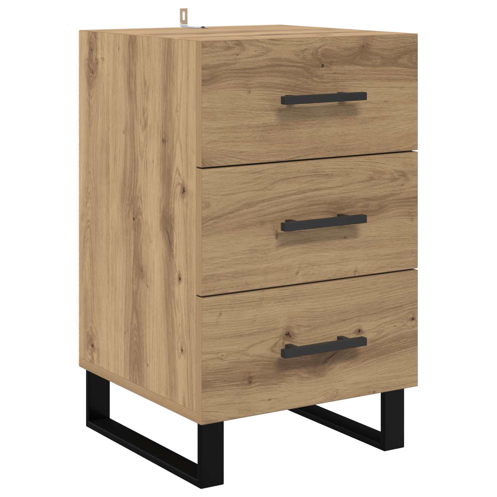 Cabinet de chevet avec tiroir Chêne artisanal 40 x 40 x 66 cm - XIOS