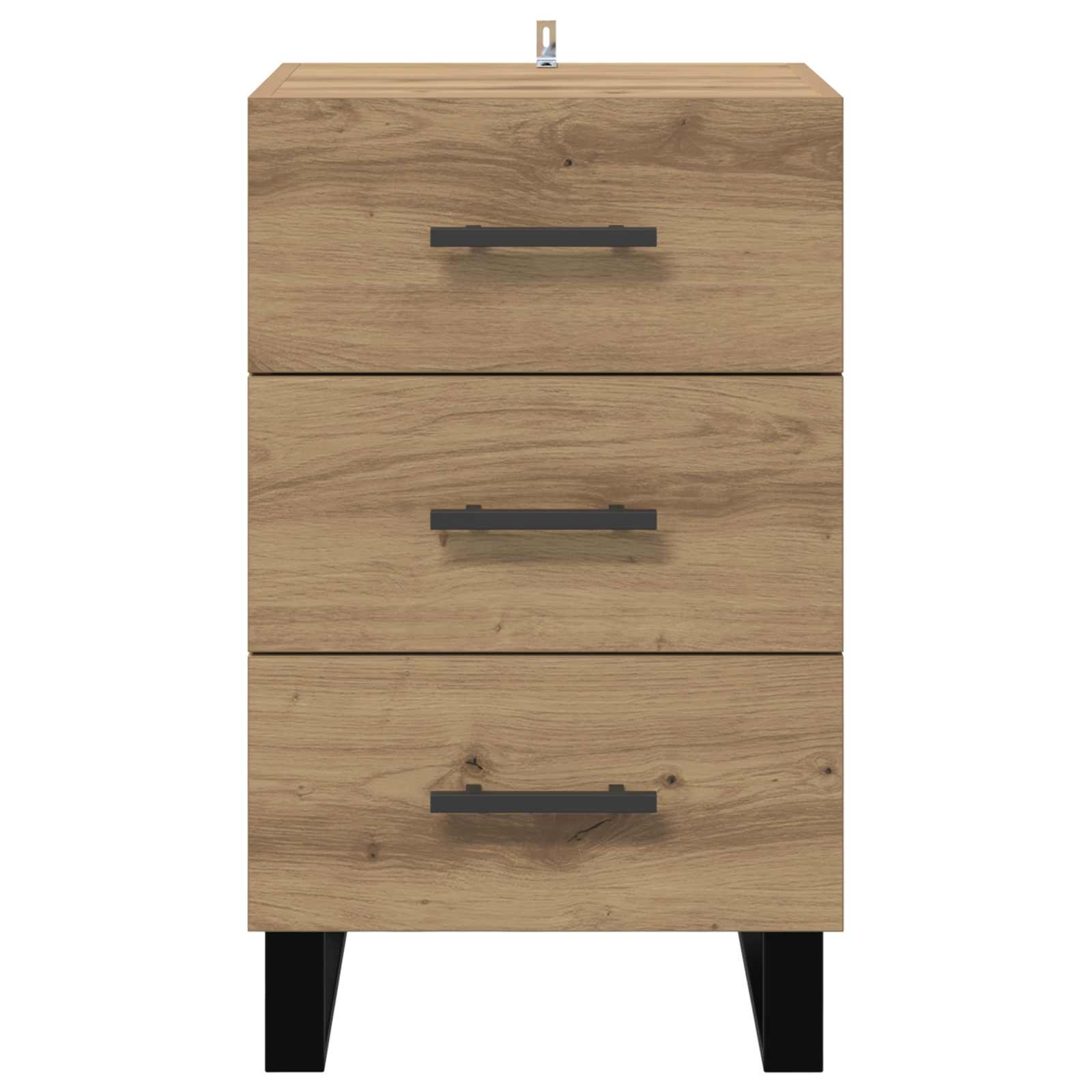 Cabinet de chevet avec tiroir Chêne artisanal 40 x 40 x 66 cm - XIOS