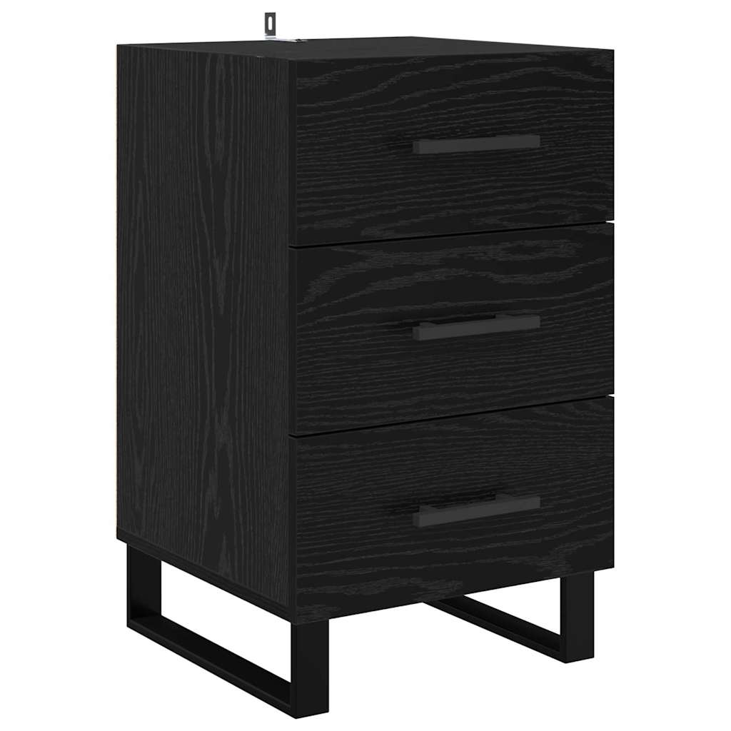 Cabinet de chevet Chêne noir 40 x 40 x 66 cm Bois d'ingénierie - XIOS
