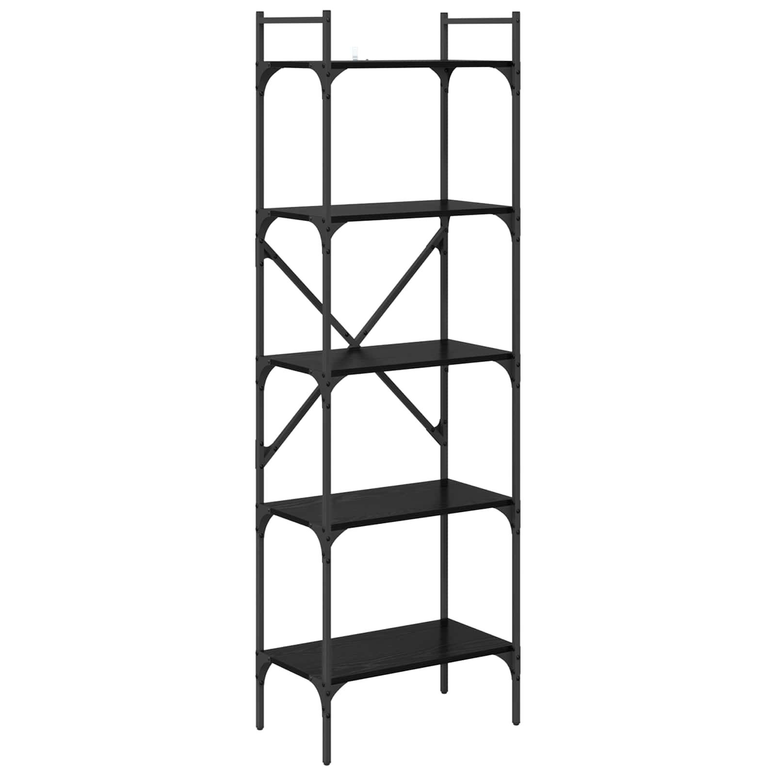 Bibliothèque Chêne noir 56 x 32 x 174 cm Bois d'ingénierie - XIOS