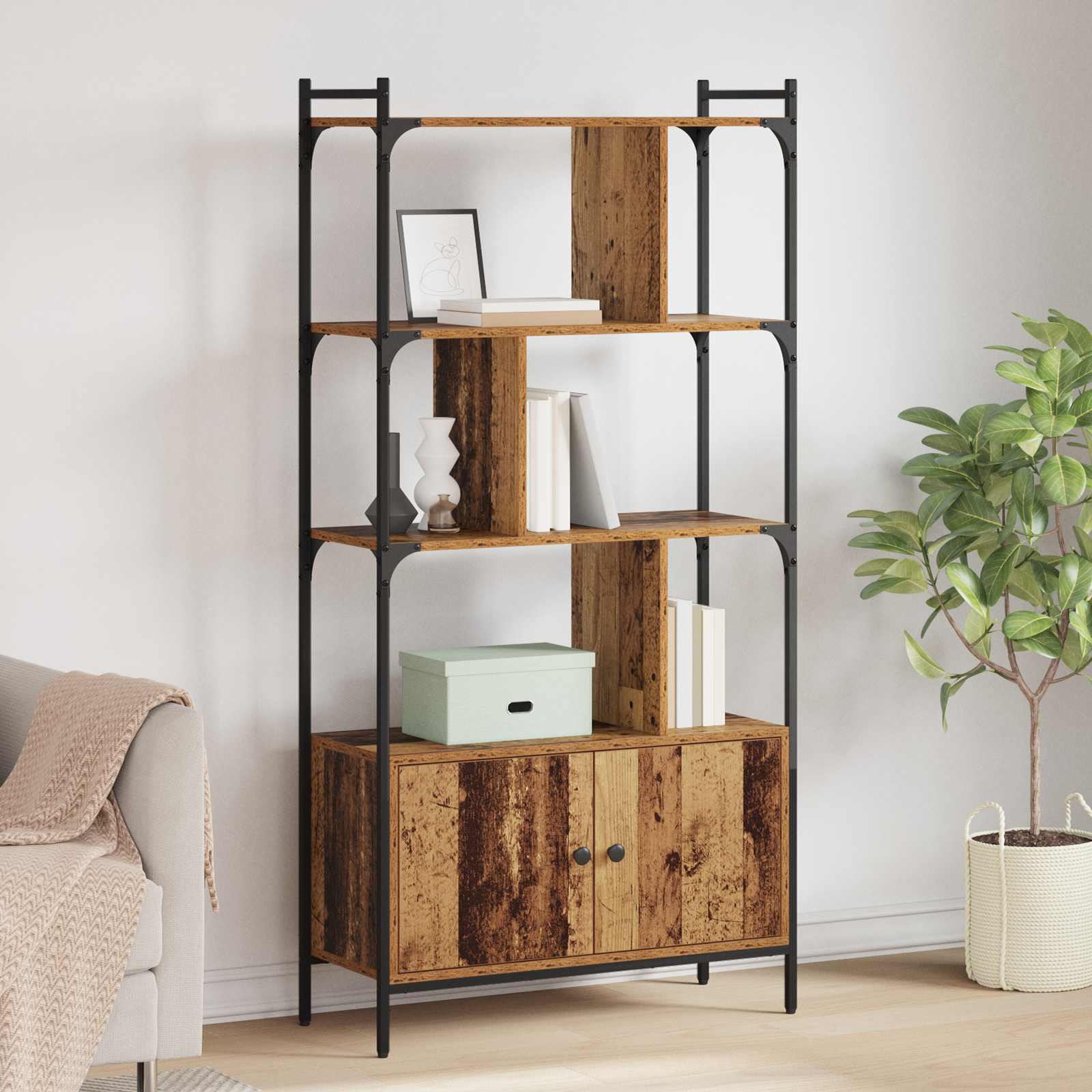 Bibliothèque 76,5 x 30 x 154,5 cm Bois d'ingénierie - XIOS