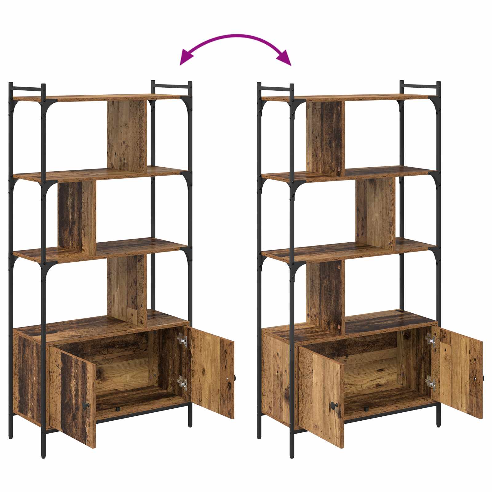 Bibliothèque 76,5 x 30 x 154,5 cm Bois d'ingénierie - XIOS