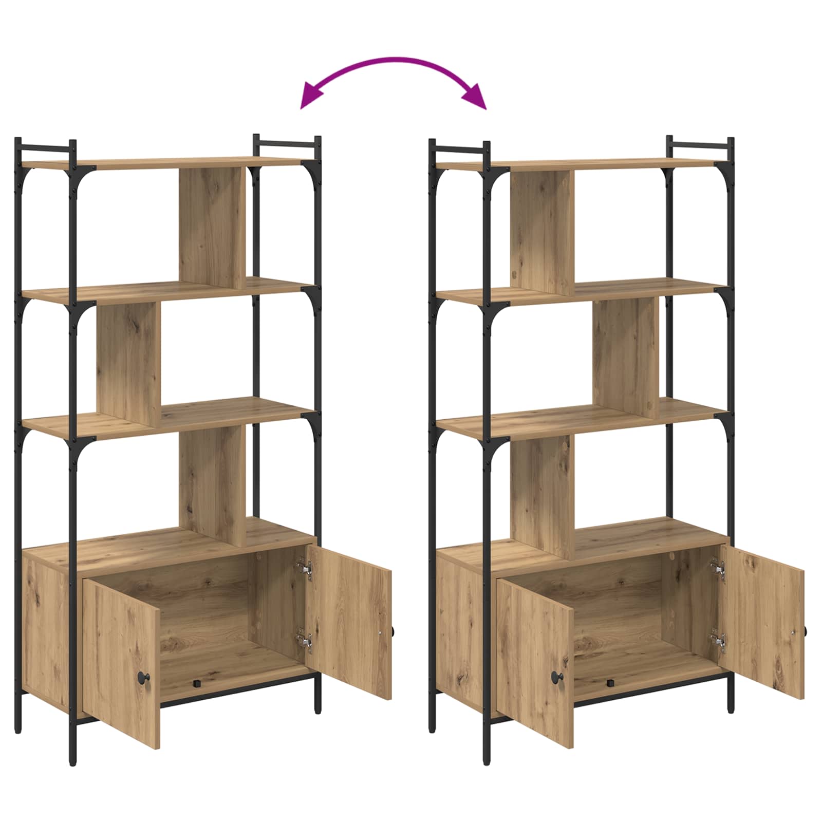 Bibliothèque 76,5 x 30 x 154,5 cm Bois d'ingénierie - XIOS