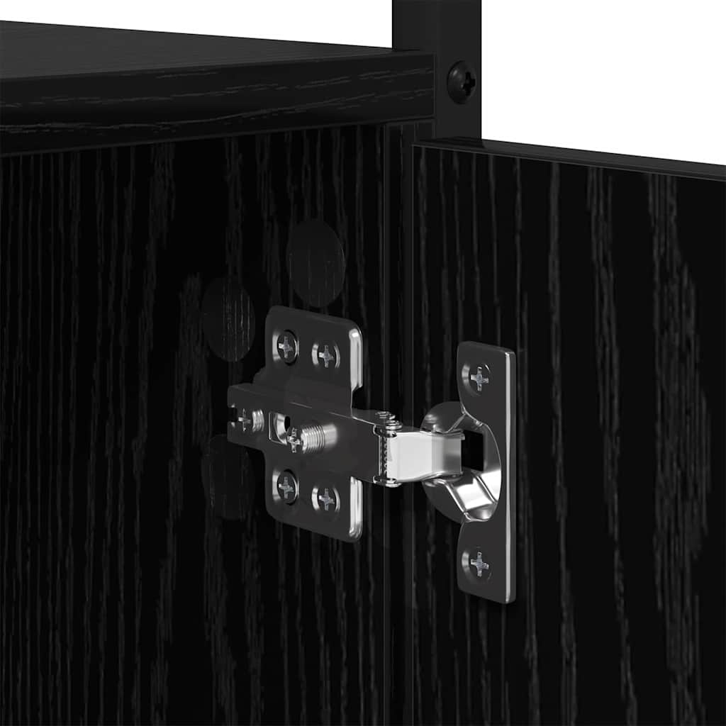 Bibliothèque Chêne noir 44,5 x 30 x 154,5 cm Bois d'ingénierie - XIOS