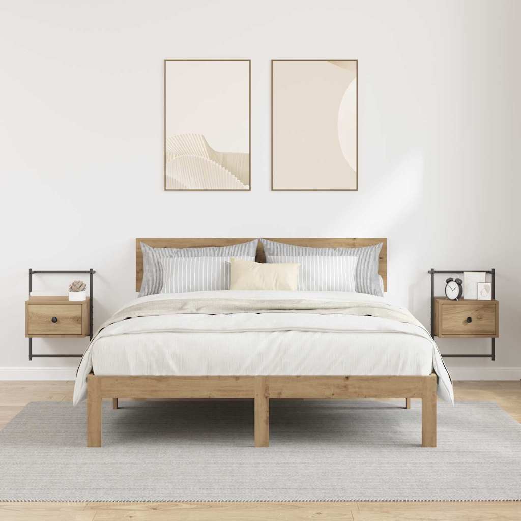 Cabinet de chevet 2 pcs Chêne artisanal 35 x 30 x 51 cm - XIOS