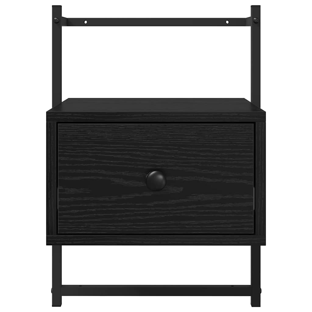 Cabinet de chevet avec tiroir 2 pcs Chêne noir 35 x 30 x 51 cm - XIOS