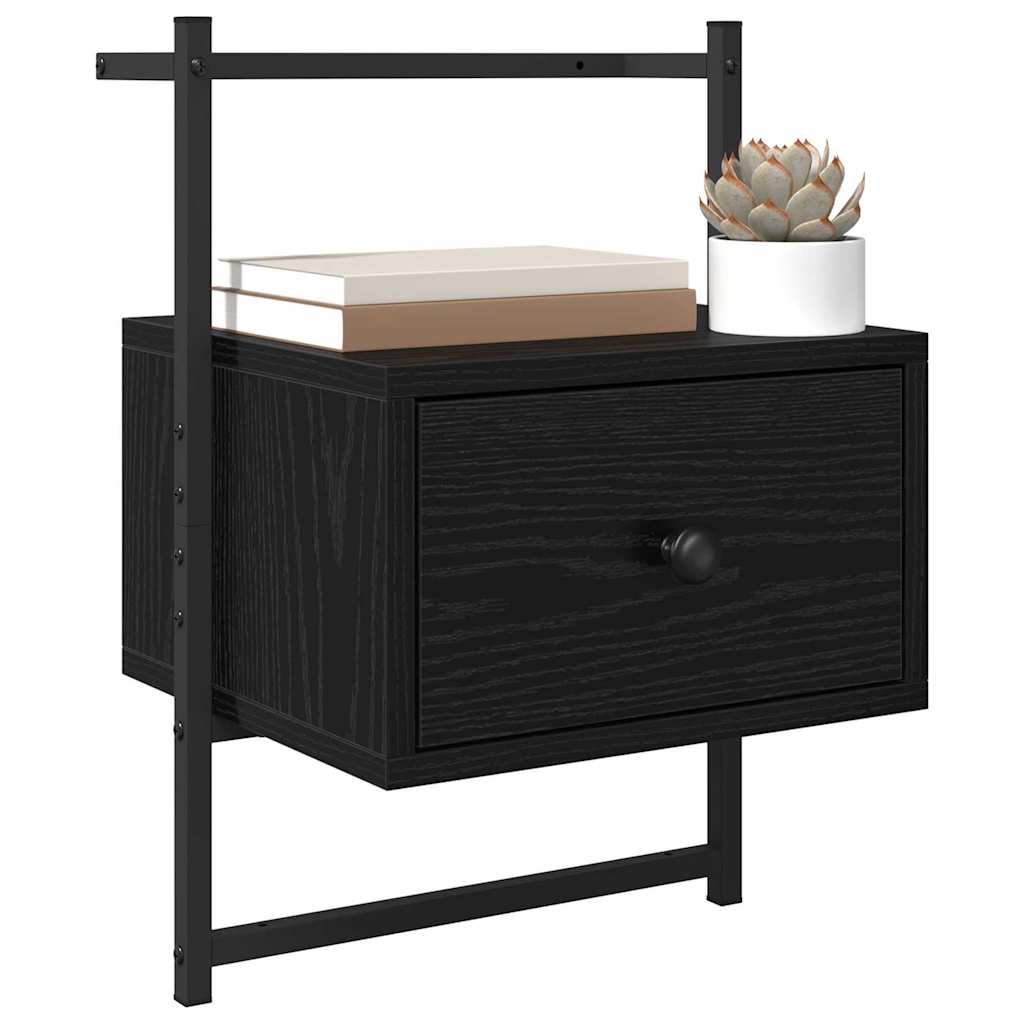 Cabinet de chevet avec tiroir 2 pcs Chêne noir 35 x 30 x 51 cm - XIOS