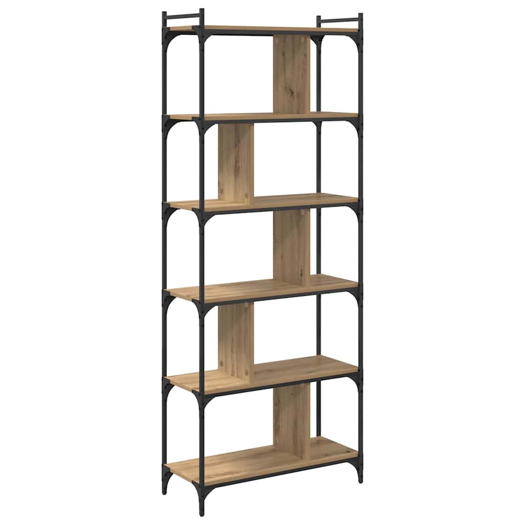 Bibliothèque chêne artisanal 76 x 32 x 192 cm Bois d'ingénierie - XIOS