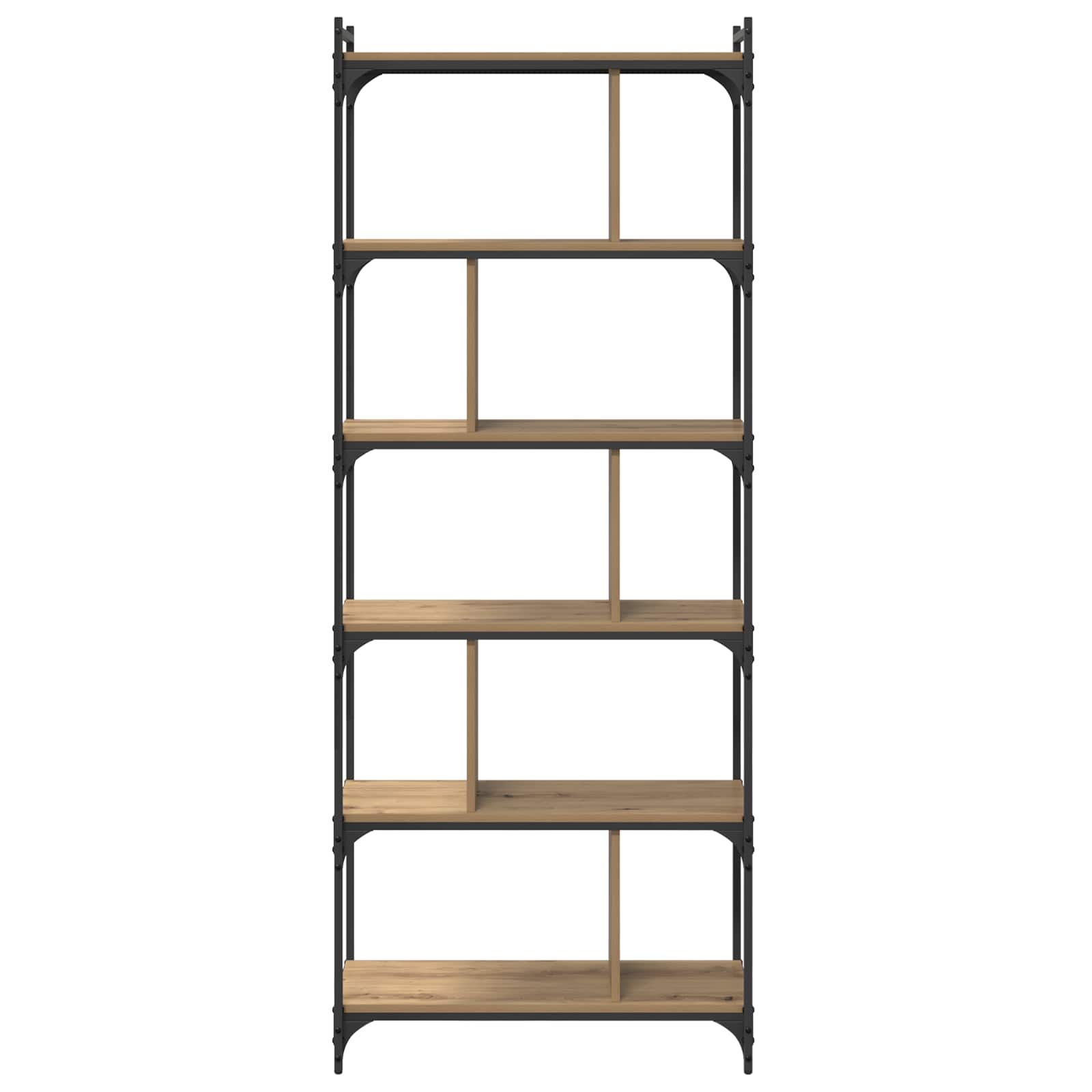 Bibliothèque chêne artisanal 76 x 32 x 192 cm Bois d'ingénierie - XIOS