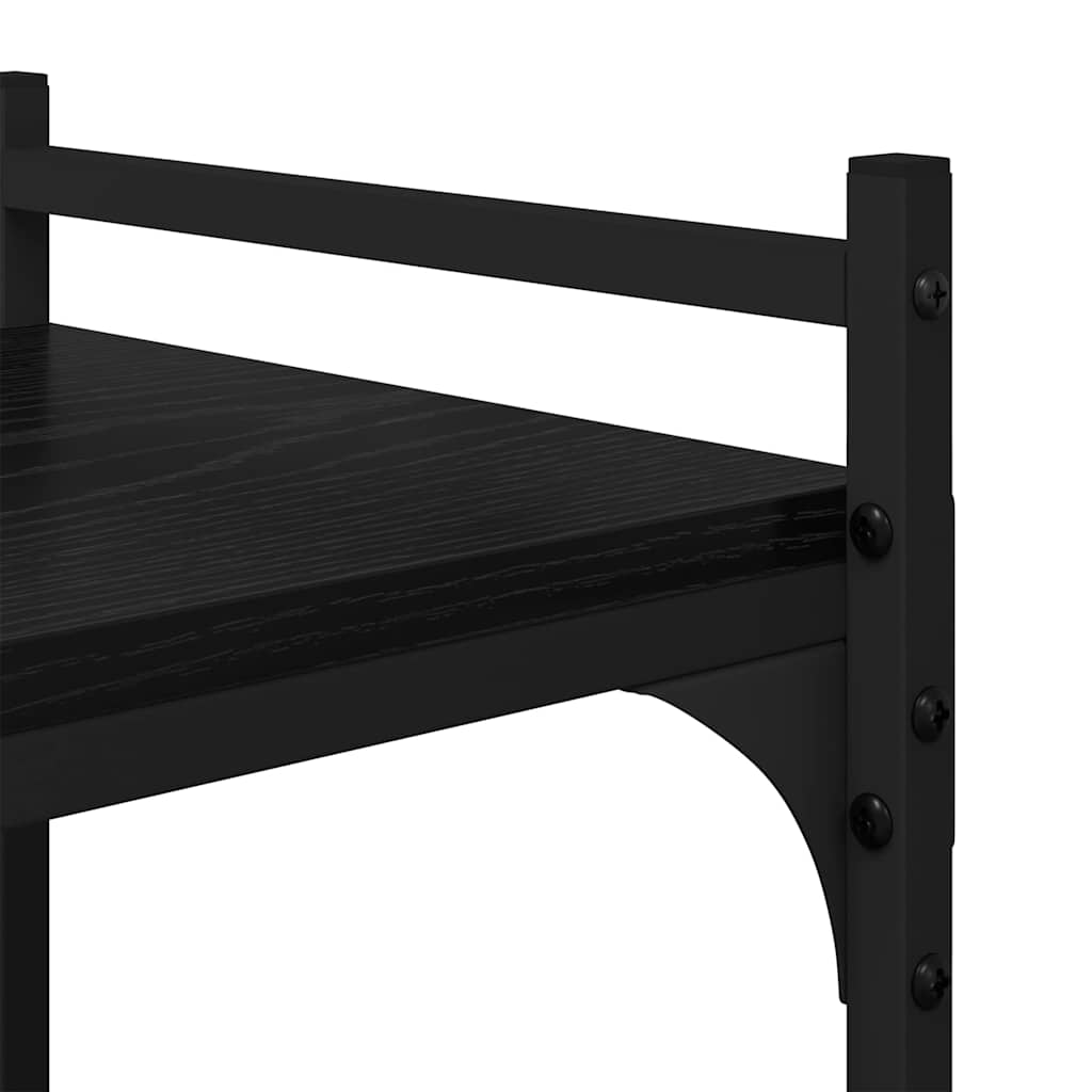 Bibliothèque Chêne noir 76 x 32 x 192 cm Bois d'ingénierie - XIOS