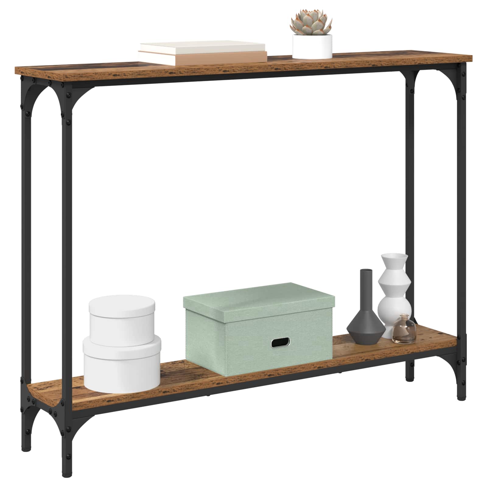 Table console Bois Ancien 100 x 22,5 x 75 cm Bois d'ingénierie - XIOS