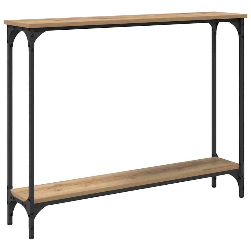 Table console avec étagère Chêne artisanal 100 x 22,5 x 75 cm - XIOS