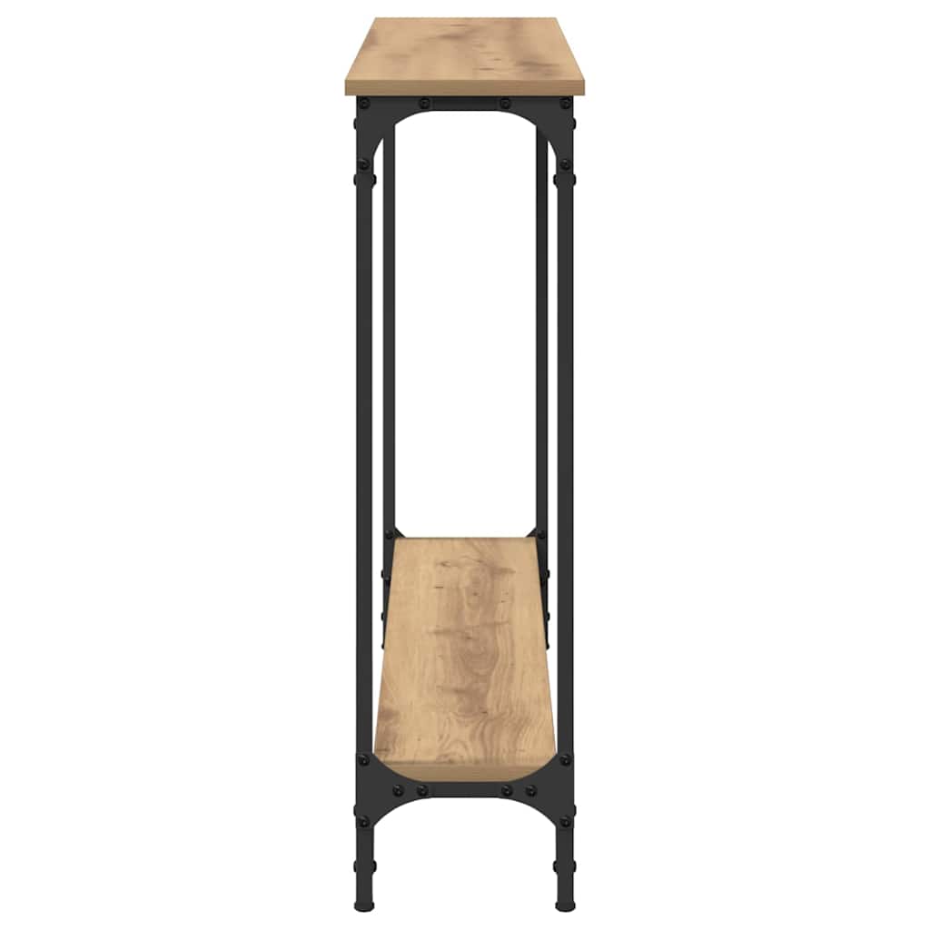 Table console avec étagère Chêne artisanal 100 x 22,5 x 75 cm - XIOS