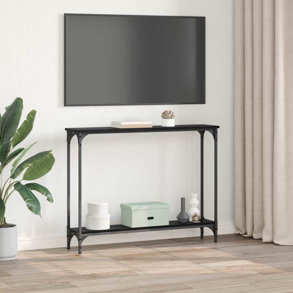 Table console Chêne noir 100 x 22,5 x 75 cm Bois d'ingénierie - XIOS