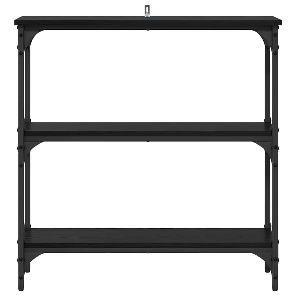 Table console avec étagère Chêne noir 75 x 22.5 x 75 cm - XIOS