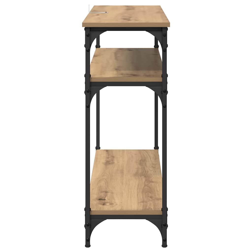 Table console avec étagère Chêne artisanal 100 x 29 x 75 cm - XIOS
