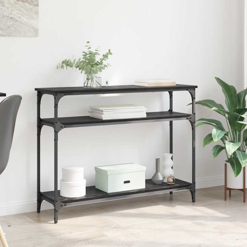Table console Chêne noir 100 x 29 x 75 cm Bois d'ingénierie - XIOS