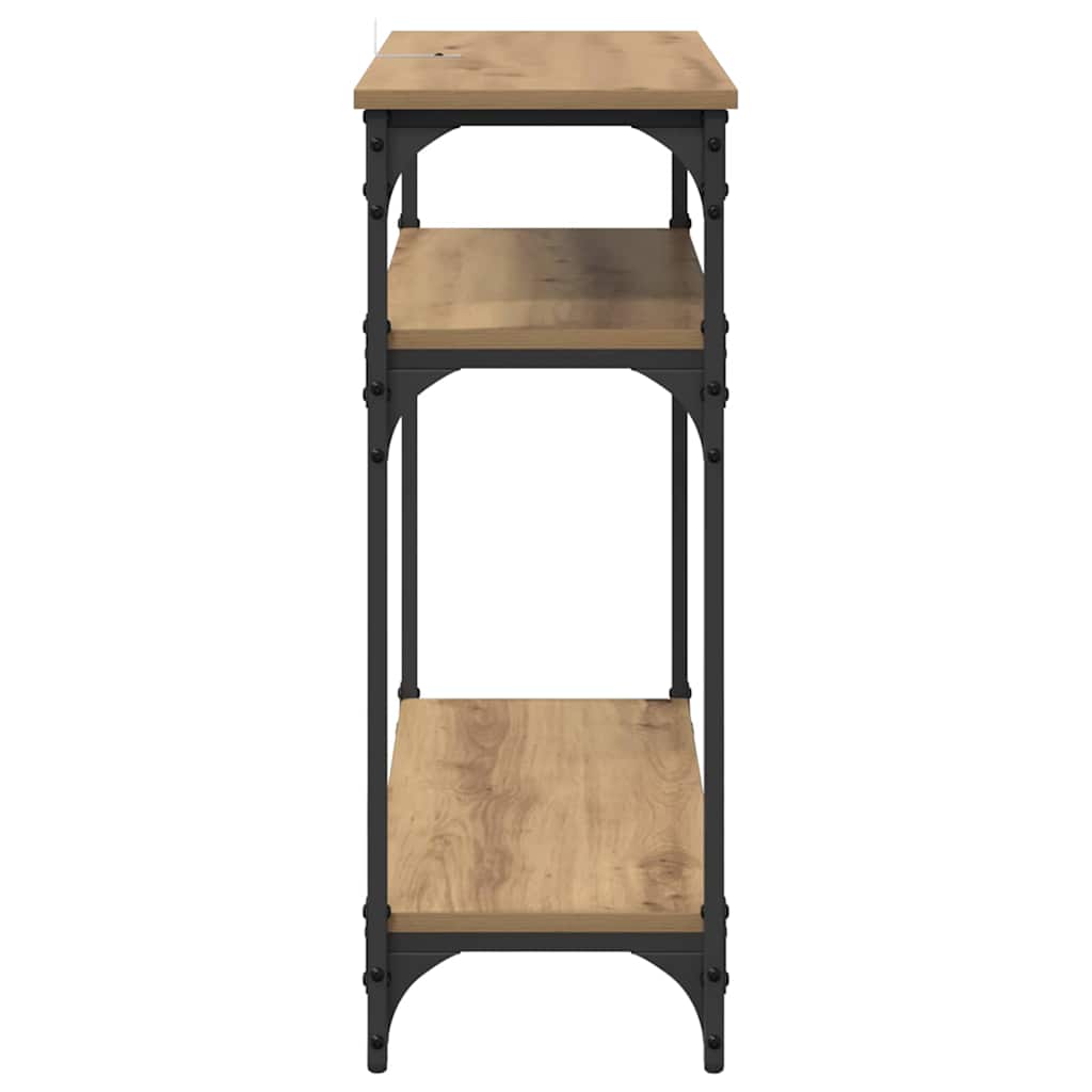 Table console Chêne artisanal 75 x 29 x 75 cm Bois d'ingénierie - XIOS