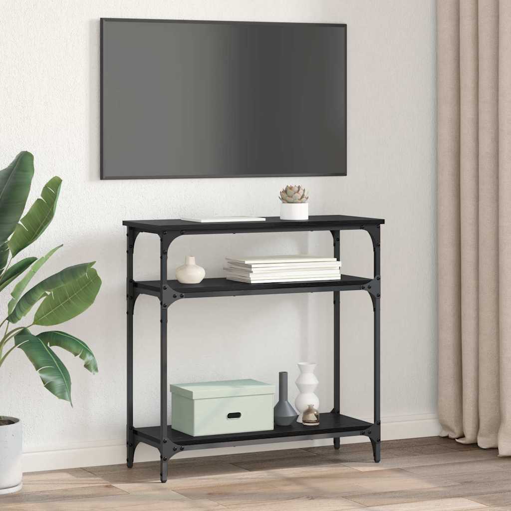 Table console Chêne noir 75 x 29 x 75 cm Bois d'ingénierie - XIOS