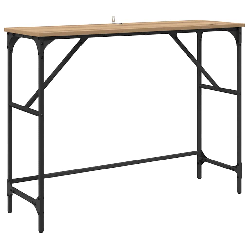 Table console Chêne artisanal 100 x 32 x 75 cm - XIOS